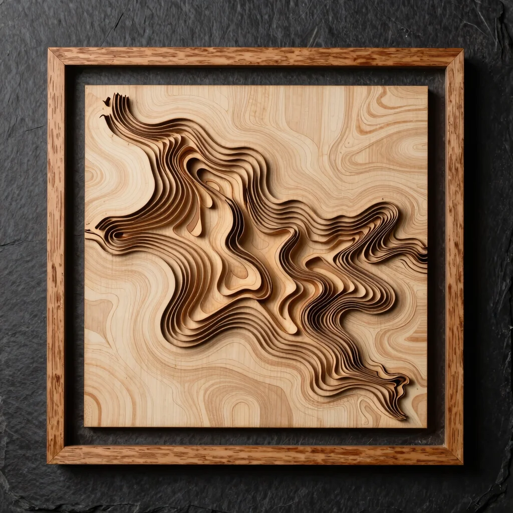 Topographic Elevation Layered Map